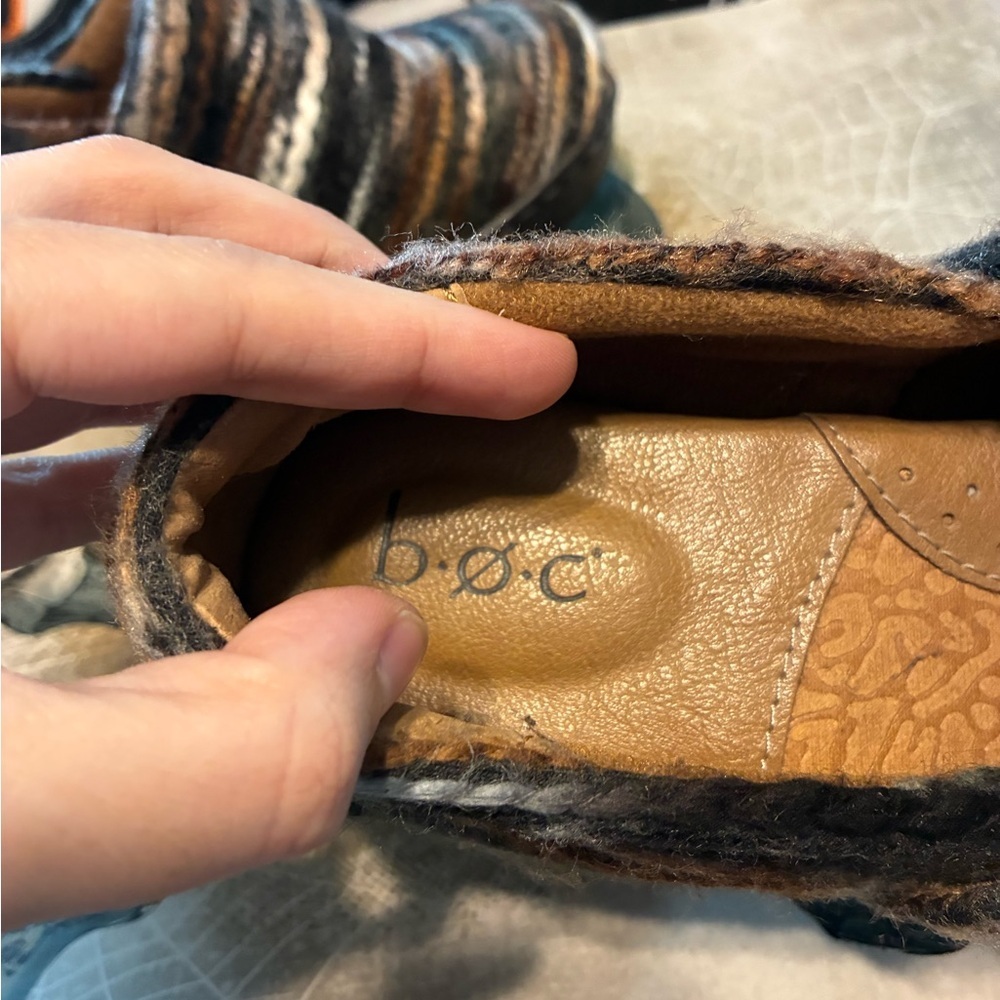b.o.c. Clog Bohemian Slip On With Rubber Sole, Cushion Inside Brown Multi 8.5M - Picture 10 of 11
